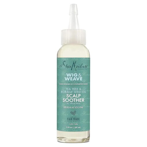 SheaMoisture Scalp Soother Oil Serum for Wig and Weave Tea Tree and Borage Seed Oil Paraben Free Scalp Treatment, 2 Ounce