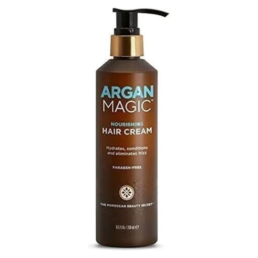 Argan Magic Nourishing Hair Cream - Hydrates, Conditions, and Eliminates Frizz for All Hair Types | Seals in Shine | Made in USA, Paraben Free, Cruelty Free ( 8.5 oz )