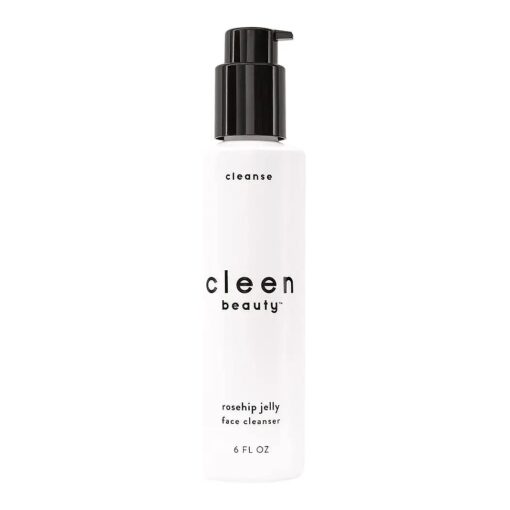 Cleen Beauty Rosehip Jelly Face Cleanser | Jelly Facial Cleanser with Rosehip Oil & Rose Water | Face Wash for Women | Gentle Face Cleanser for Women - Paraben Free | Rosehip Facial Wash ( 6 fl, oz )