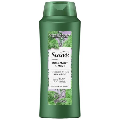 Suave Professionals Invigorating Shampoo for Dry and Damaged Hair Rosemary and Mint Paraben free and Dye free Hair 28 oz