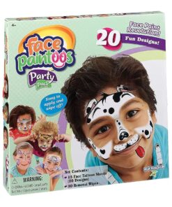 Face Paintoos - Party Pack - Face Design for a Face Paint Alternative for Kids Ages 4+