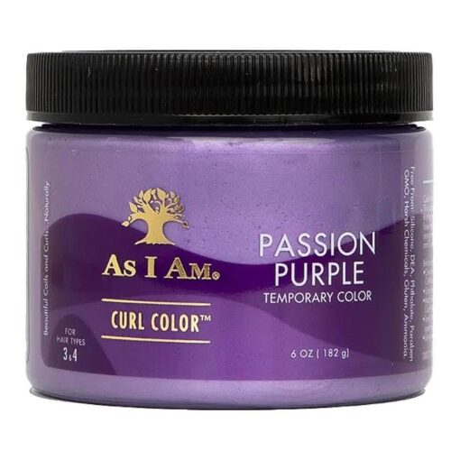 Curl Color - Passion Purple - 6 ounce - Color & Curling Gel - Temporary Color - Medium Hold - Vegan & Cruelty Free