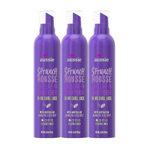 Aussie Sprunch Mousse 24 Hour Curl Lock, Flexible Hold 6.80 oz ( Pack of 3 )