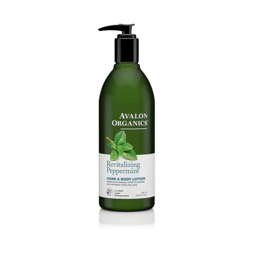 Avalon Organics Hand & Body Lotion, Revitalizing Peppermint, 12 Oz