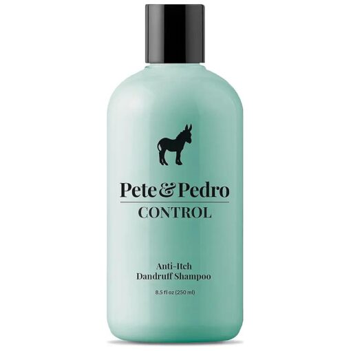 Pete & Pedro CONTROL Extra-Strength Dandruff & Anti-Itch Hair Shampoo For Men & Women | Medicated Treatment, Coal Tar, Peppermint, Tea Tree Oil For Dry Flakes & Itchy Scalp | Shark Tank Featured, 8 oz