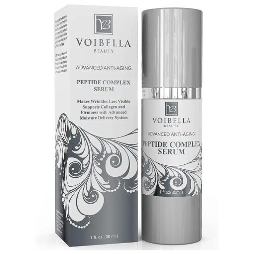 Peptide Complex Serum & Collagen Support For Face - Natural & Organic Anti Aging Skin Serum - Peptides, Hyaluronic Acid, Amino Acids & Vitamin E for Wrinkles, Hydrating, Firming & Elasticity