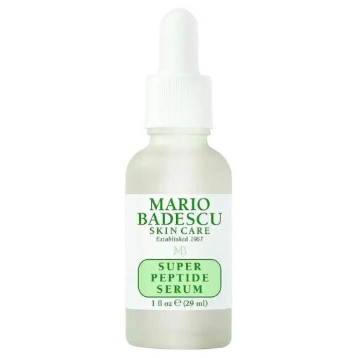 Mario Badescu Super Peptide Serum for All Skin Types, Reduces the Look of Dry Lines & Wrinkles, Formulated with Sodium Hyaluronate & Peptides, 1 FL OZ