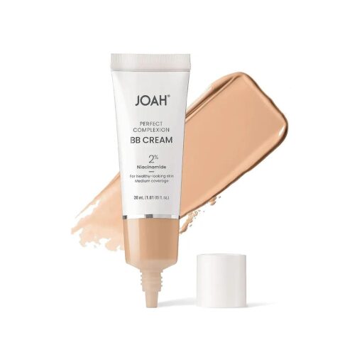 Perfect Complexion BB Cream with Hyaluronic Acid and Niaciminade, Korean Makeup with Medium Buildable Coverage, Evens Skin Tone, Lightweight, Semi Matte Finish, Tan with Neutral Undertones ( Light with Cool Undertones )