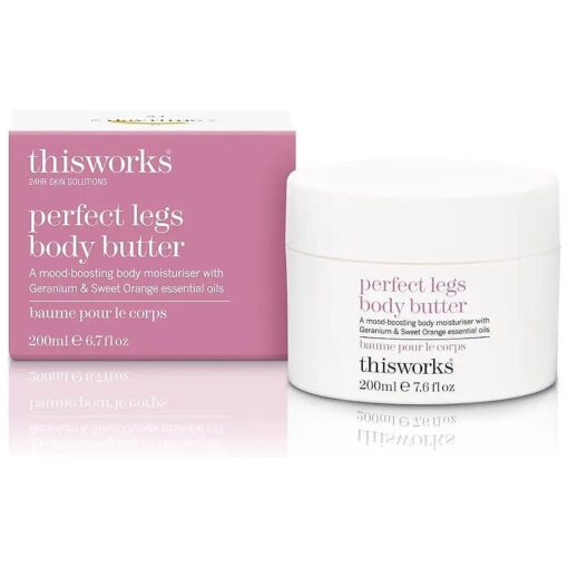 Perfect Legs Body Butter, Moisturising Body Cream with Geranium and Sweet Orange Essential Oils, Hyaluronic Acid and Shea Butter, 200ml | 7.6 Ounce