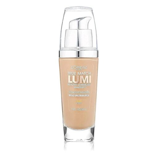 L'Oreal Paris True Match Lumi Healthy Luminous Makeup, W6 Sun Beige, 1 fl ; oz .