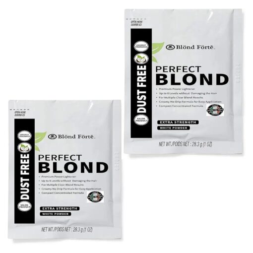 Perfect Blond 2 Pack 30 Gram /1 Oz Hair Toner Lightener Bleach For Dark Hair - Made in Italy by Blond Forte ( White Lightening Powder )