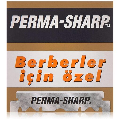 100 Perma-Sharp Straight Edge Razor Blades for use in Professional Barber Razors