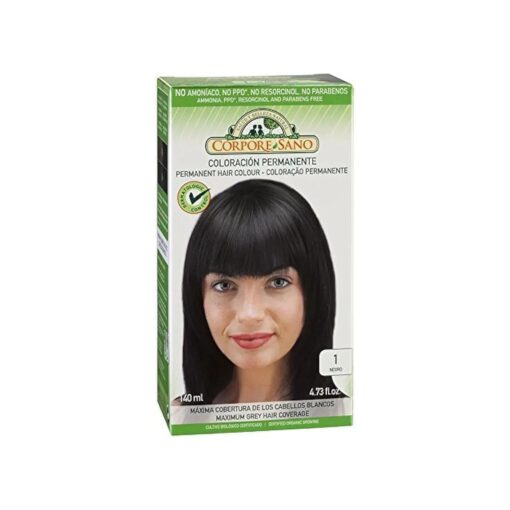 Permanent Hair Color Dye ( Does Not Contain : PPD, AMMONIA, RESORCINOL, PARABENS, ( ~ 1 Black )