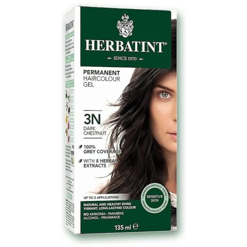 Permanent Herbal Haircolour Gel 3N Dark Chestnut - 135 mL