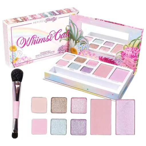 Petite 'N Pretty WhimsiCali Eyeshadow & Cheek Makeup Palette Kit for Kids, Tweens & Teens - Natural, Clean, Non-toxic - Made in USA