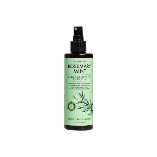 PHARM TO TABLE Rosemary & Mint Leave-In Conditioner - Nourishes, Detangles and Purifies the Scalp, Made With Frizz-Fighting Formula, 8oz