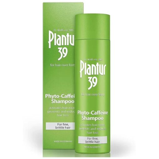 Plantur 39 Phyto Caffeine Women 's Nourishing Shampoo, 8.45 Fl Oz, for Fine, Thinning Hair, Natural Hair Growth Shampoo, Niacin, Zinc, White Tea Extract