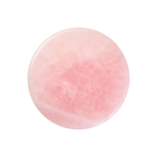 Beaupretty 1 Pc Grafted Eyelash Jade Stones Eyelash Extension Glue Pallet Holder Round Pallet Pad Resin Nail Art Plate Palette Makeup Palette ( Pink )