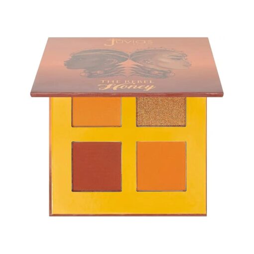 Juvia 's Place Rebel Quad Honey Eyeshadow Palette - Professional Eye Makeup, Pigmented Eyeshadow Palette, Makeup Palette for Eye Color & Shine, Pressed Eyeshadow Cosmetics, Shades of 4