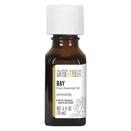 Aura Cacia Pure Bay Essential Oil | 0.5 fl, oz, | Pimenta racemosa