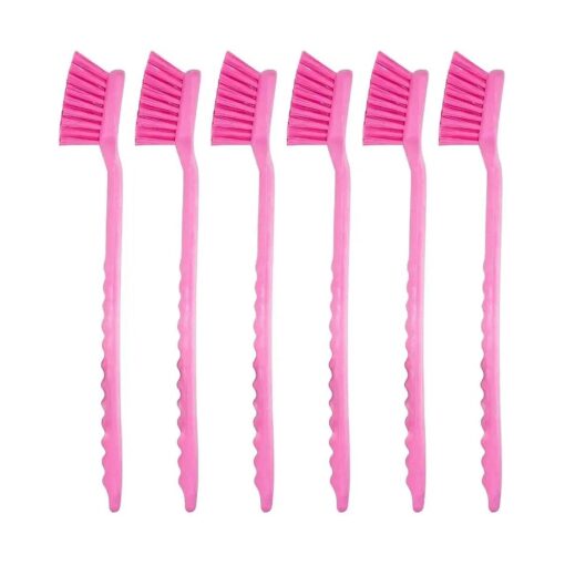 40501EC26 Plastic Large Scrub Brush, Kitchen Brush, Utility Brush With Long Handle For Cleaning, 20 Inches, Pink, ( Pack of 6 )