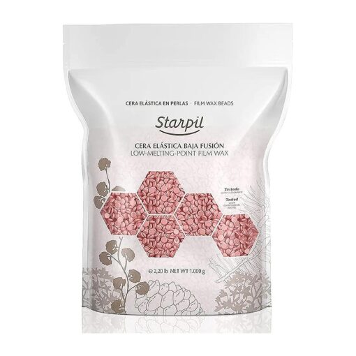 Starpil Wax 1000g / 2.2 lb Pink Hard Wax Beans for Painless Hair Removal, Stripless Wax Beads, Polymer Blend Low Temperature Wax for Face, Bikini, Brazilian, Legs, Underarm, Back and Chest .