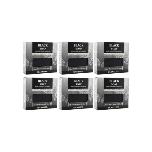 Black 6-Pack Bar Soap - Moisturizing and Soothing Soap for Your Skin - Hand Crafted Using Plant-Based Ingredients - Made in California 4.5oz Bar