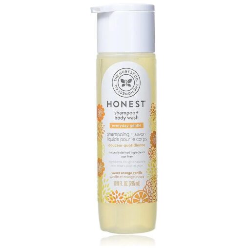 Perfectly Gentle Sweet Shampoo and Body Wash with Naturally Derived Botanicals, Orange Vanilla, Chamomile, 10 Fl Oz