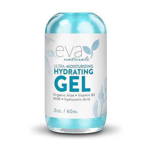 Eva Naturals Ultra Moisturizing Hydrating Gel, XL 2 oz, Bottle - Natural Face Moisturizer with Hyaluronic Acid, Aloe Vera, and Plant Stem Cells Hydrates, Smooths, Firms, and Plumps All Skin Types