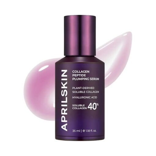 APRILSKIN 40 % Collagen Peptide Plumping Serum | Vegan, Cruelty-Free | Keeps radiant and firmer-looking with Triple Peptide Complex | For fine lines, wrinkles & sensitized skin