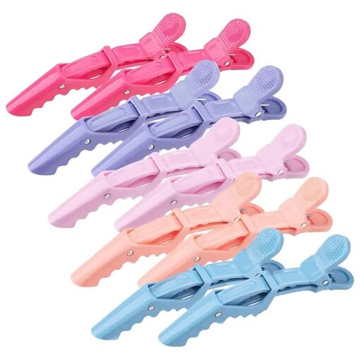 Plastic Non Slip Hair Clips for Women, Professional Alligator Hair Clips, Hair Styling Clips Sectioning Clips of Hair Salon ( 10PCS Macaroon )