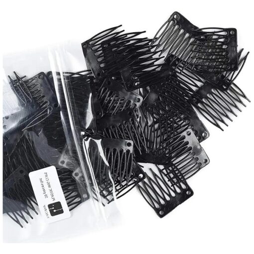 combs plastic clips convenient for hair full lace wigs cap accessories styling tools ( black ) ...