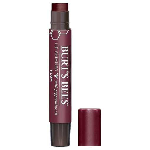 Burt 's Bees ( r ) 100 % Natural Origin Moisturizing Lip Shimmer, Plum, 1 Tube - Pack of 4 ( Package May Very )