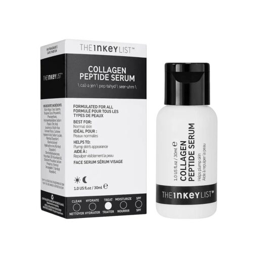 The INKEY List Collagen Peptide Serum, Face Serum to Plump and Firm Skin, Reduce Fine Lines and Wrinkles, 1.01 fl oz