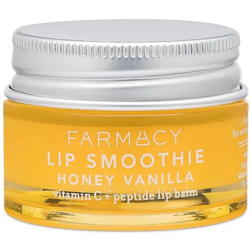 Farmacy Lip Smoothie Peptide Lip Balm - Lip Moisturizer & Plumper with Vitamin C - Honey Vanilla Scented with High Gloss Finish