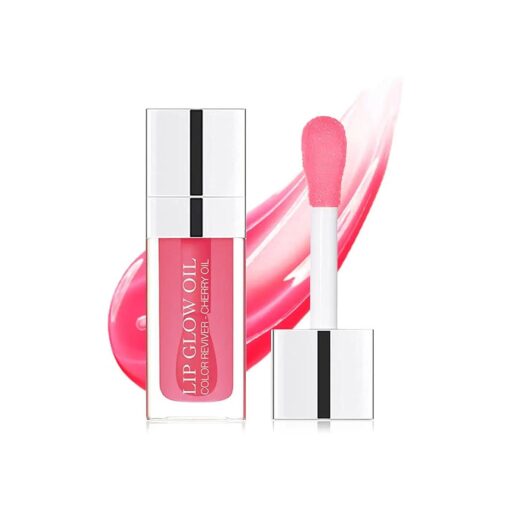 Hydrating Lip Oil Plumping Lip Tint Moisturizing Gloss Lip Care Glass Transparent Toot Lip Oil Tinted, Fresh Texture, Long Lasting Nourishing Lip Glow