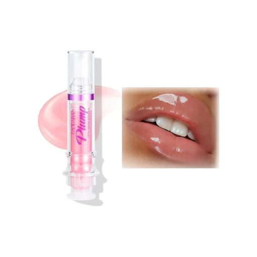 Plumping Lip Oil With Chili Extract - Fuller Lips Instantly ! Ultra-Hydrating & Nourishing, Glossy Finish Lip Glow Oil, Lip Plumping Booster Plump, Smooth, and Define Your Lips Naturally ( 01 Pink )