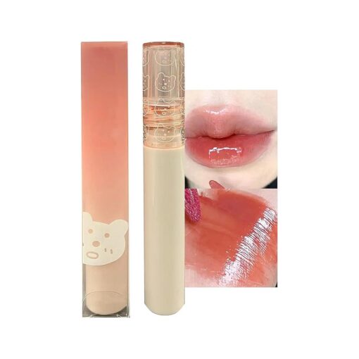 Glass Water Lifter Gloss, Hydrating Lip Gloss, Plumping Water Gloss Lip Gloss Moisturizing Sweet Lip Glaze Snow Pink