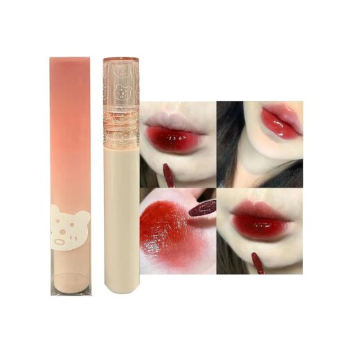 Glass Water Lifter Gloss, Hydrating Lip Gloss, Plumping Water Gloss Lip Gloss Moisturizing Sweet Lip Glaze Scarlet