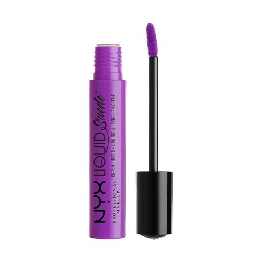 NYX PROFESSIONAL MAKEUP Liquid Suede Cream Lipstick - Run the World ( Bright Violet With Pink Undertones )