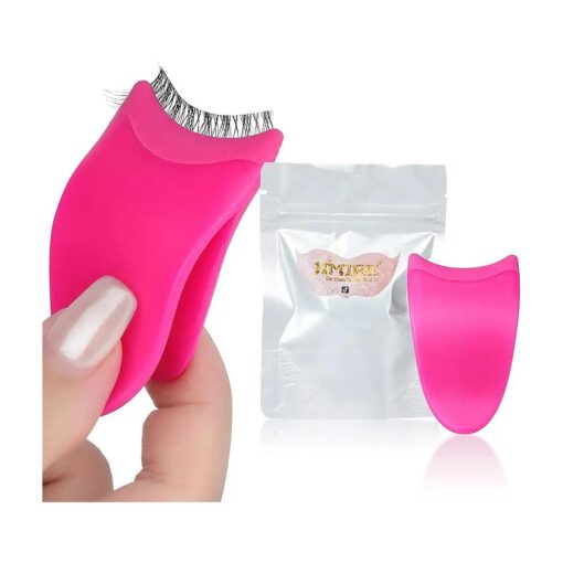 False Eyelashes Applicator Tool Lashes Clip for Beginners Easy to Apply Eyelashes Daily Use Buddy Tool Pinzas para Pestanas ( Plum )