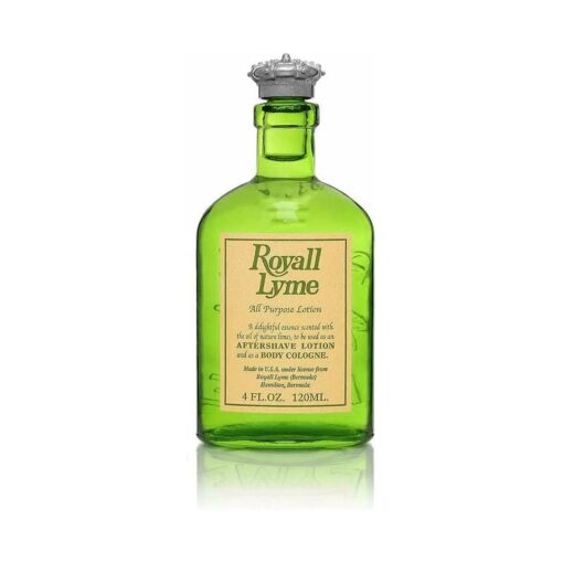 Royall Lyme All Purpose Lotion for Men Body Cologne Spray/After Shave Lotion, 4 Ounce