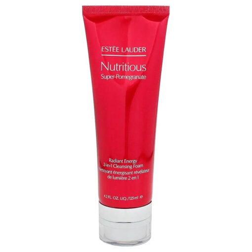 Estee Lauder Nutritious Super-Pomegranate Radiant Energy 2-In-1 Cleansing Foam, Full Size, 4.2 Fl Oz