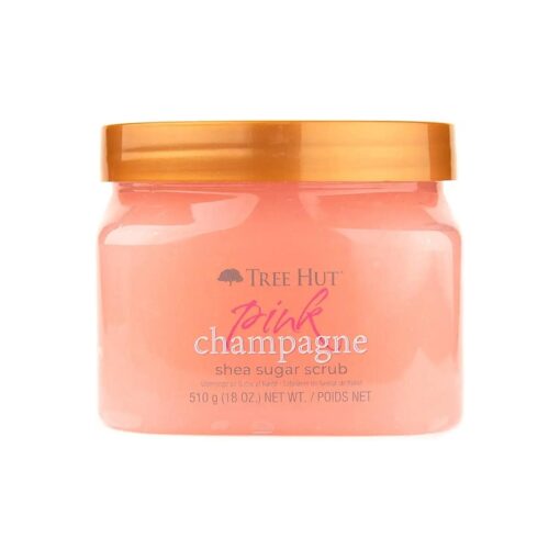 Tree Hut Pink Champagne Shea Sugar Scrub 18 Oz, Ultra Hydrating and Exfoliating Scrub for Nourishing Essential Body Care