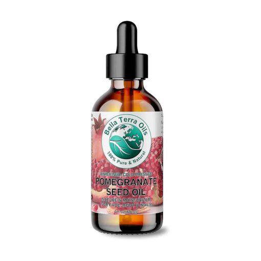 Pomegranate Seed Oil 2 oz 100 % Pure Cold-pressed Unrefined Organic - Bella Terra Oils