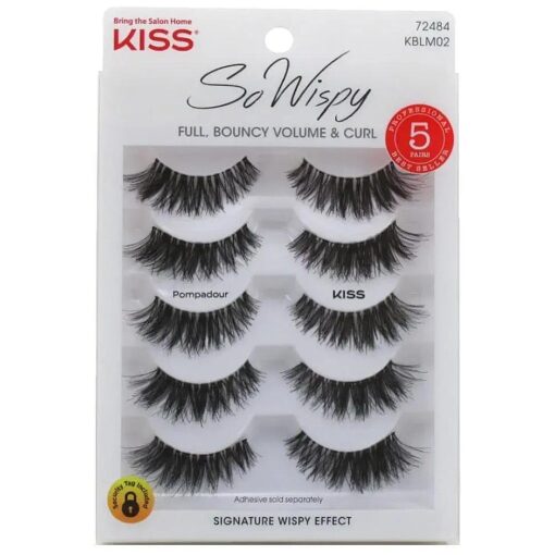 Kiss So Wispy Pompadour Lashes 5 Pairs ( Pack of 3 )