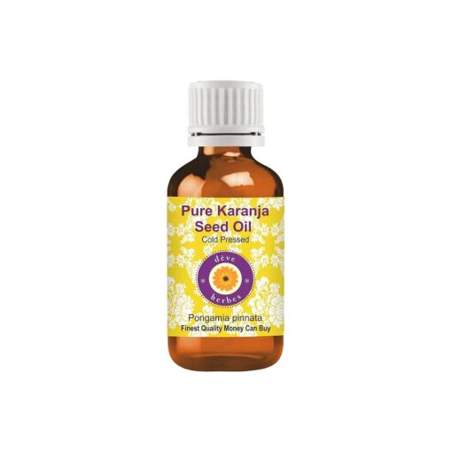 Deve Herbes Pure Karanja Seed Oil ( Pongamia pinnata ) Cold Pressed 100ml ( 3.38 oz )