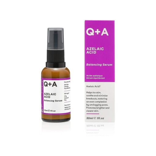 Q+A Azelaic Acid Balancing Serum, Containing Pore Minimising Zinc PCA and Antioxidants for Fresher and Smoother Skin, 30ml