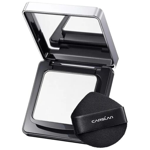 Oil Control Face Pressed Powder Compact, 24H Longlasting Waterproof Pressed Setting Powder Foundation Makeup, Shine Free, Poreless, Smooth, 02 for oily skin ( 0.28Oz )