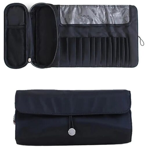 Portable Makeup Brush Storage Bag, Cosmetic Travel Storage Bag, Multi-Function Makeup Brush Protection Bag, Folding Tool Bag